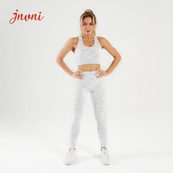 Buy Camo Printed Women Two Piece Workout Outfits Nake Feeling at wholesale prices