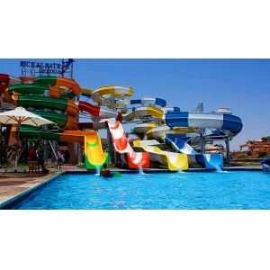 Quality Outdoor Children Game Swimming Pool Water Fiberglass Tube Spiral Slide for sale
