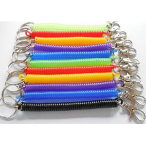 Various Colors 2.5*10*120mm Plastic Spring Safe Key Holder w/Thumb Trigger and