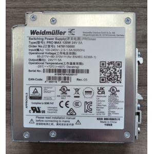 WEIDMULLER 1478110000 PRO MAX 120W 24V 5A Switching Power Supply