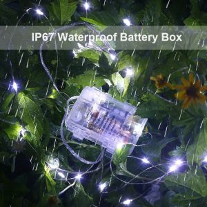Party Battery Operated Christmas Lights With Remote Waterproof White Fairy