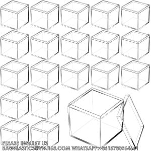 Acrylic Box With Lid Clear Small Acrylic Box Plastic Square Cube With Lid Mini