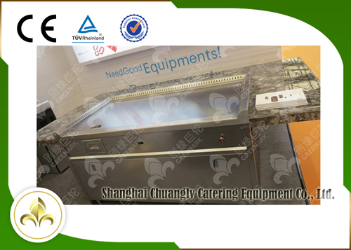 Rectangle Shape Upper Fume Exhaustion Electric Teppanyaki Grill For Home