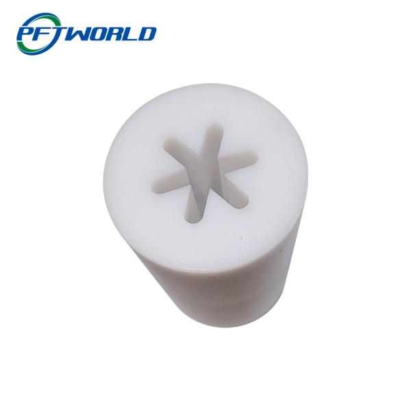 Machining CNC Plastic White Threaded Parts