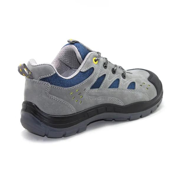 Breathable Factory Safety Shoes Lightweight Cow Suede Leather Shoes Slip Resistant