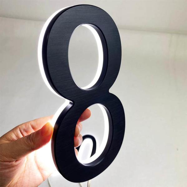 Buy Advertising 3D Acrylic Backlit Letter Sign Black Painted 12cm Thickness at wholesale prices