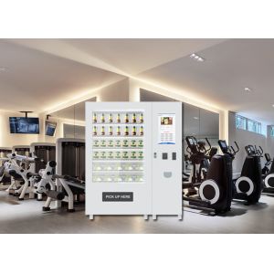 Refrigerated Automatic Fruit Fresh Salad Vending Machine 22 Inch Advertising