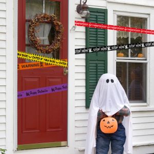 Trick And Treat On Halloween Barricade Caution Tape 3inch 1000ft