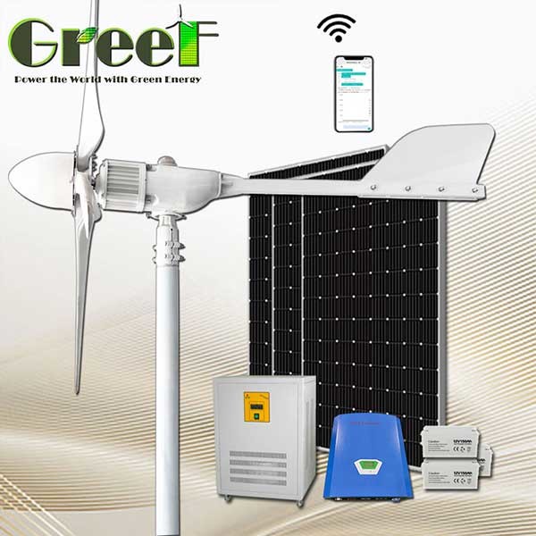 Buy 10KW Solar Hybrid Grid Tie Industrial Wind Turbine System at wholesale prices