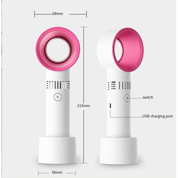 Portable ABS PC Mini USB Charging Handheld Leafless Fan for Desktop Eyelash Blowing