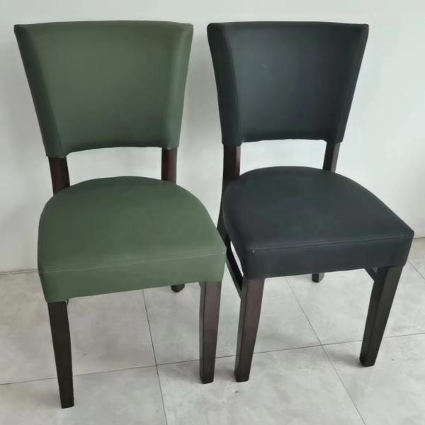 Nordic Fabric PU Leather Banquet Hotel Restaurant Event Wooden Dining Chair with Wood Legs and NC/PU Paint Finish