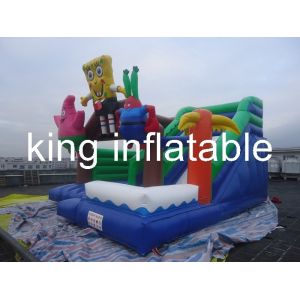 Spong Bob Inflatable Jumping Castle Commercial Inflatable Bouncers With Cartoons