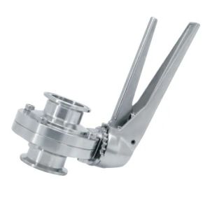 Sanitary SS 316L DN250 Tri Clamp Hygienic Butterfly Valve