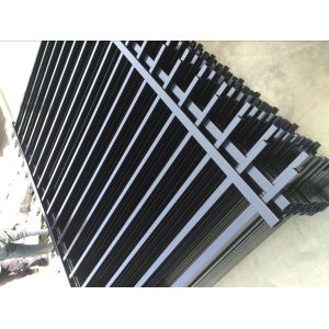 Boundary protection welded galvanized steel temporary picket fence tubular