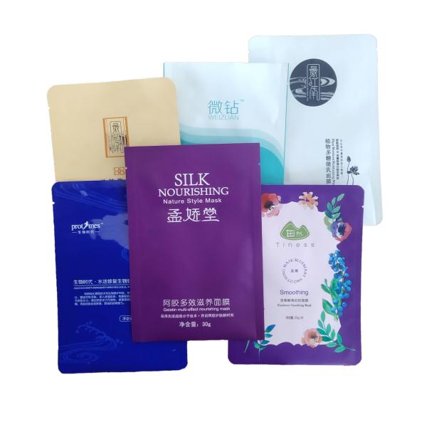 Custom printing, heat sealing and meticulous facial mask packaging bag for cleaning skin