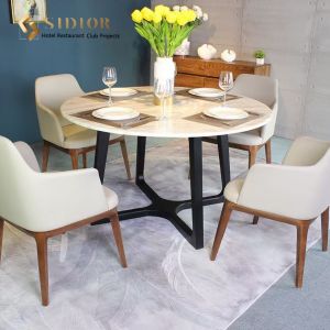 ODM PU Leather Low Back Upholstered Dining Chairs