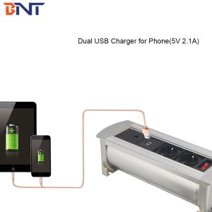 Electric Office Power Data Outlet Box/CE Approved H-DMI Motorized Pop Up Outlet