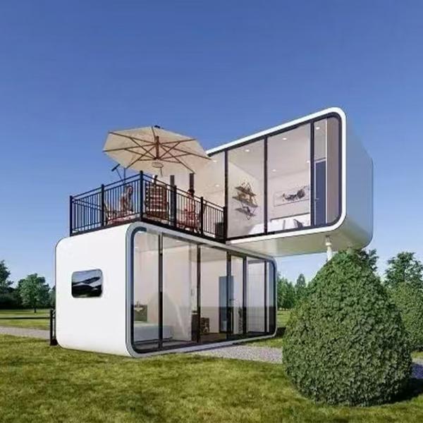 Buy Apple Cabin House Strong Galvanized Steel Frame and Metal Carved Panel for Your Standards and Requirements at wholesale prices