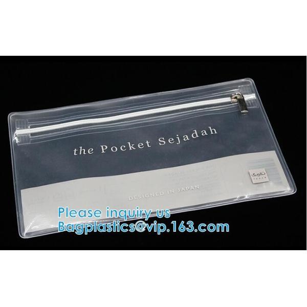 Biodegradable Transparent PVC/EVA/TPU Zipper Slider bag,Selected By Girls Cosmetics Toothbrush Zipper Bag With Slider