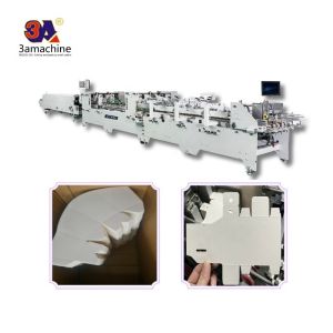 Carton Folding Gluing Semi Automatic Folder Gluer Machine For Box Pasting