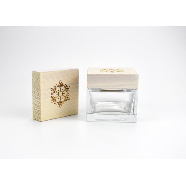 Wholesale Quadrate 3.3OZ 100ml Luxury Square Flint Heavy Glass Cosmetic Jar With Lids,Cosmetic Containers For Skin Care