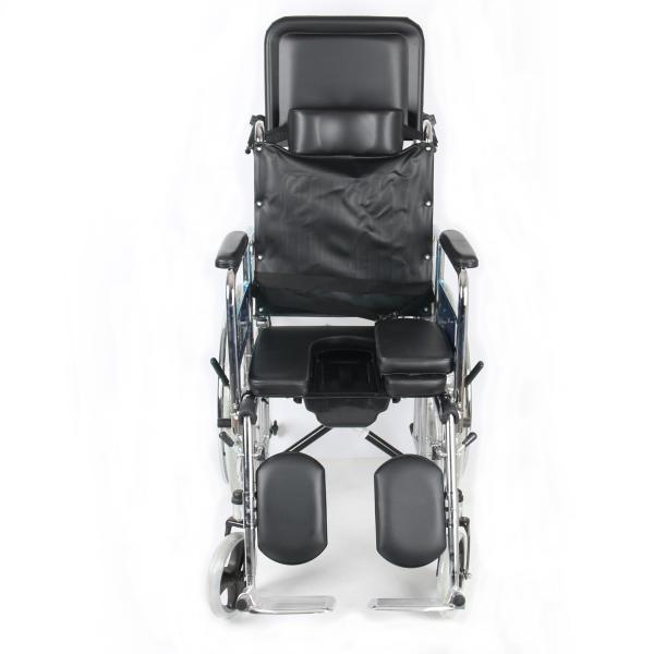 Buy Exquisite Aluminum Manual Wheelchair With U Shape Commode Seat at wholesale prices