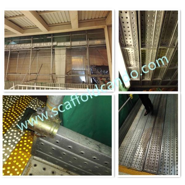 Galvanized Q195 scaffolding steel plank steel board decking working platform 210,240mm with 2M 4M board