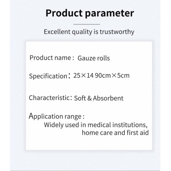 Gauze Rolls Non-sterile 40s 25x14