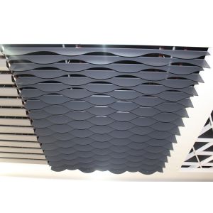 Rustproof Commercial Ceiling Tiles , Decorating Curling Plug in Blade Ceiling