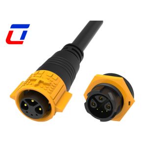 3 Power 15A 3 Data 5A Waterproof LED Connector 6 Pin Waterproof Cord Connector