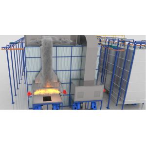 Vertical Powder Coating Production Line Equipment For Aluminum Profiles