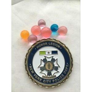 Custom silver NYPD police challenge double sided plating coin