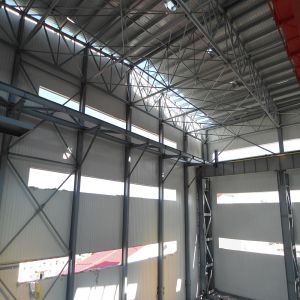Modern Steel Structure Building with Welded H Columns