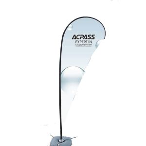 Washable Outdoor Teardrop Advertising Flags Double Sided Printing