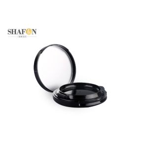 Quality Black ABS Empty Cushion Foundation Case , Refillable Cosmetic Compact Packaging for sale