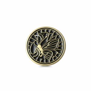 China Butterfly Clutch Die Struck Lapel Pins 1.5 Inch Custom Metal Enamel Pins Perfect For Corporate Events Awards And Recognition on sale