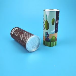 CMYK Composite Paper Tube Packaging For Nuts Candy
