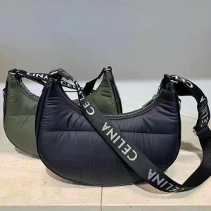 Letter Strap PU Shoulder Bag Down Quilted Shoulder Bag