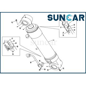 LZ00456 Boom Cylinder Seal Kit Fits CASE CX135SR crawler excavator cylinder assy