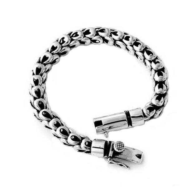 Buy Chunky 925 Sterling Silver Dragon Link Chain Men Bracelet (058041) at wholesale prices