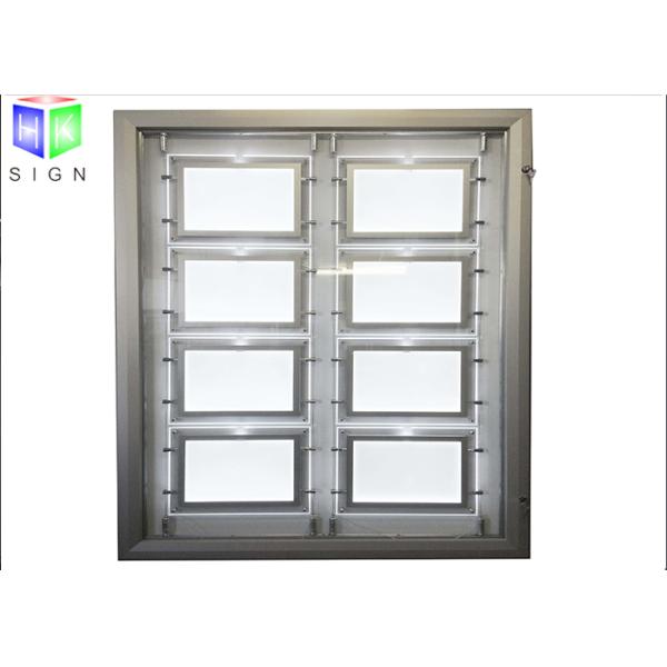 Photo Frame Crystal LED Light Box Estate Agent Window Display Units Illuminated