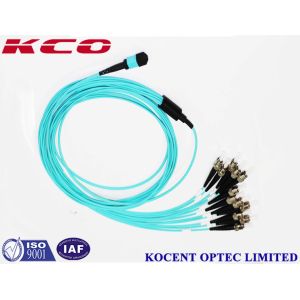 Stable MPO Fiber Optic Cable To 12 ST/UPC / Multi-fiber Patch Cord With Breakout