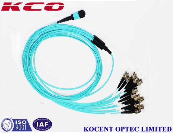 Stable MPO Fiber Optic Cable To 12 ST/UPC / Multi-fiber Patch Cord With Breakout