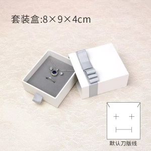 Paper Packaging Boxes White Empty Jewelry Gift Boxes With Bow