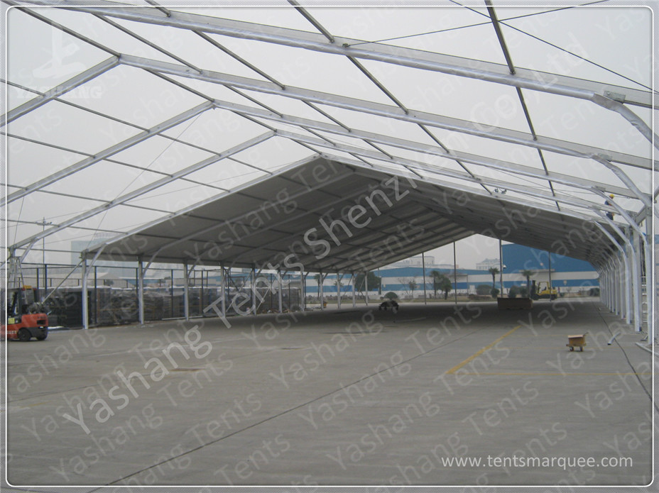 Durable 2500 Sqm Large Clear Span Tents , Logistics Outdoor Warehouse Tents