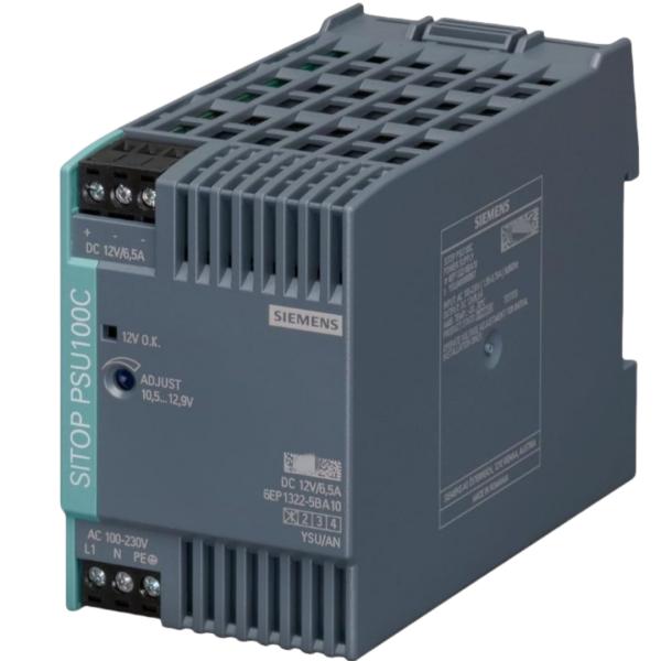 SIEMENS 6EP1322-5BA10 SITOP PSU100C 12 V/6.5 A stabilized power supply input: 120-230 V AC (110-300 V DC)