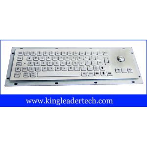 Small Dimension Stainless Steel Industrial Kiosk Keyboard With Optical Trackball