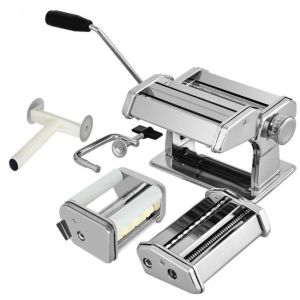 Spaghetti Sustainable Pasta Machine Set Nickel Plated Silver Manual OEM