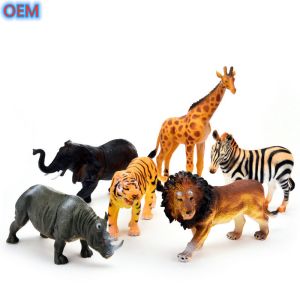 Custom Plastic PVC Wild Animal Figures Toys For Toddlers OEM Design