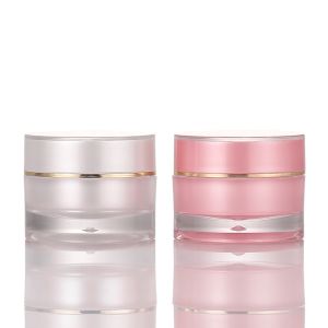 Pink Luxury Body Butter Packaging Cream Jar Skincare Scrub With Screw Cap Gold